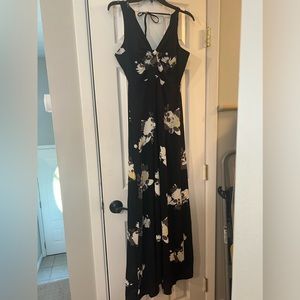Black Floral Candies Maxi Dress